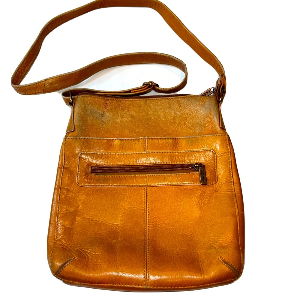 Le Donne Crossbody TAN camel crossbody Bag Purse Brown Leather Boho zip up boho